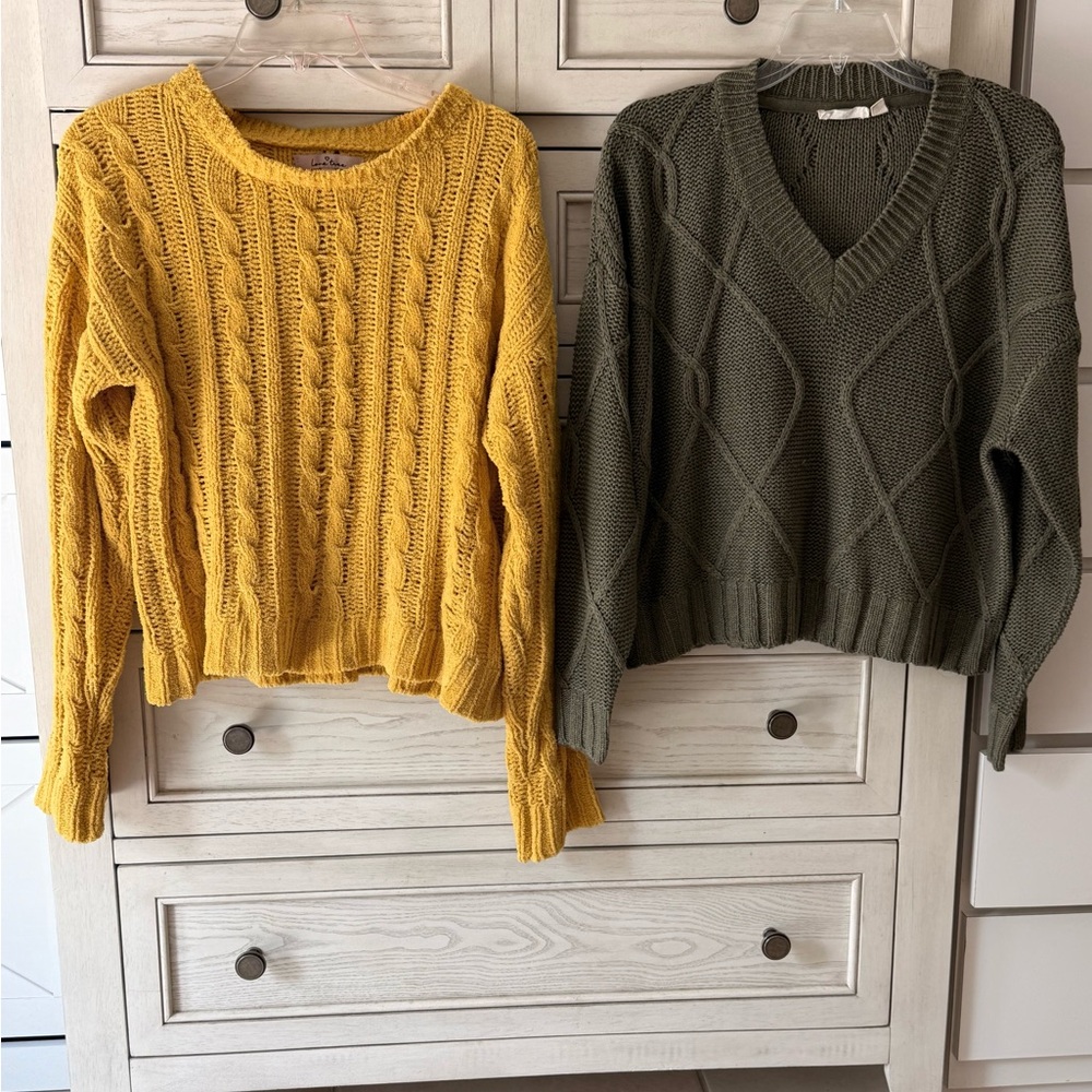 WINTER SALES BUNDLE 2 CABLE KNIT PULLOVER WOMEN SWEATERS